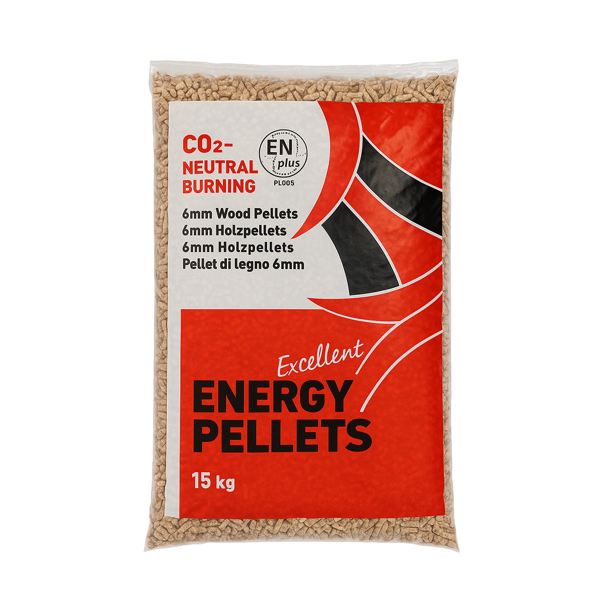 Houtpellets 1 zak a 15 KG